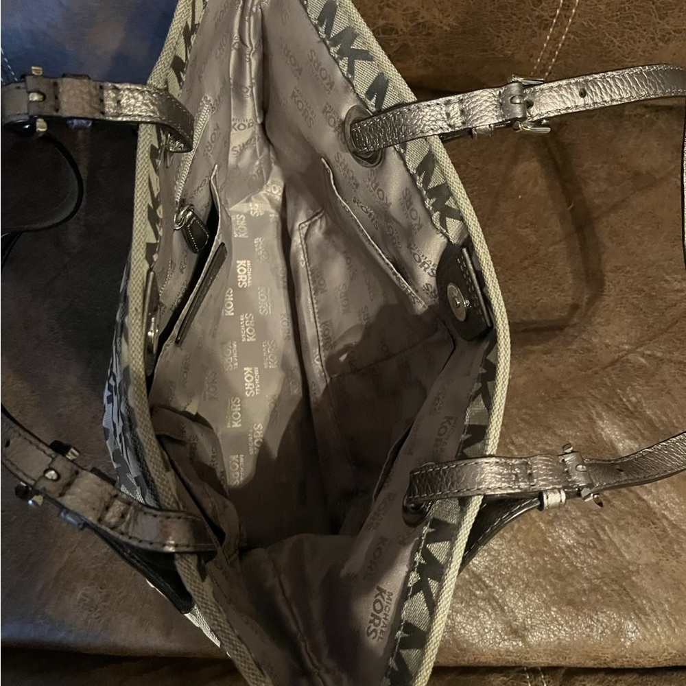 Michael Kors Black and Gray Logo Tote - Picture 2 of 2